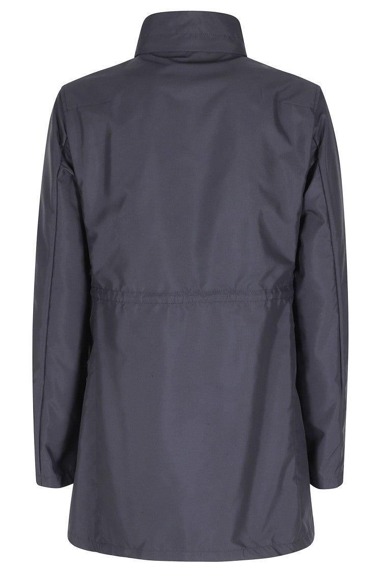 Fay Baltic Blue New Virginia High-Neck Drawstring Polyester Jacket