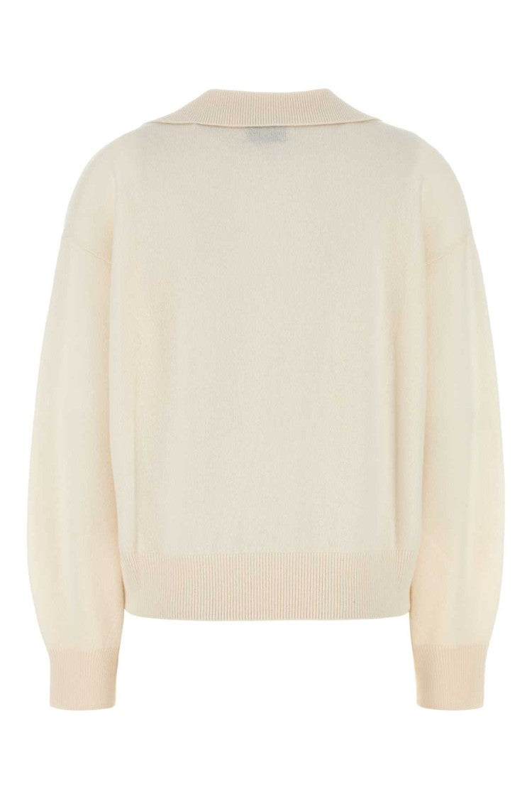 Le Kasha White Cashmere Oversize Jackson Sweater