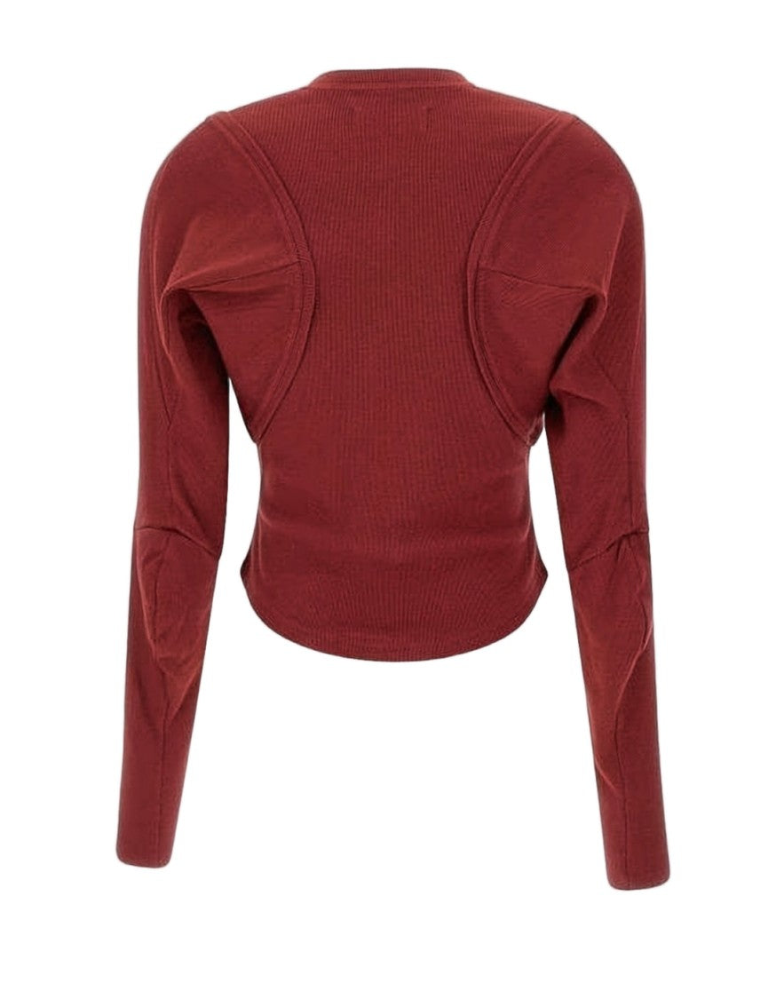 Vivienne Westwood Fitted Ribbed Long-Sleeve Top With Structured Panels