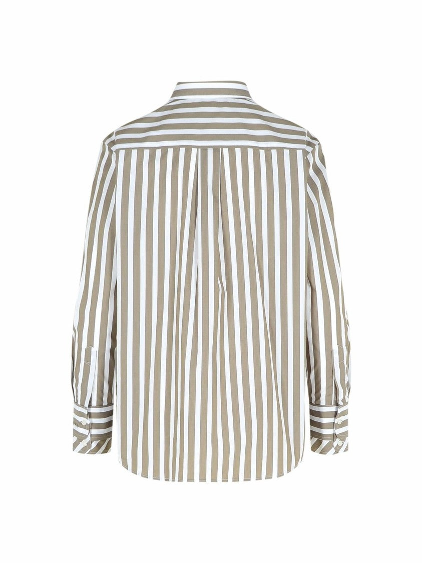 Fay Tailored Cotton Shirt With Vertical Stripes