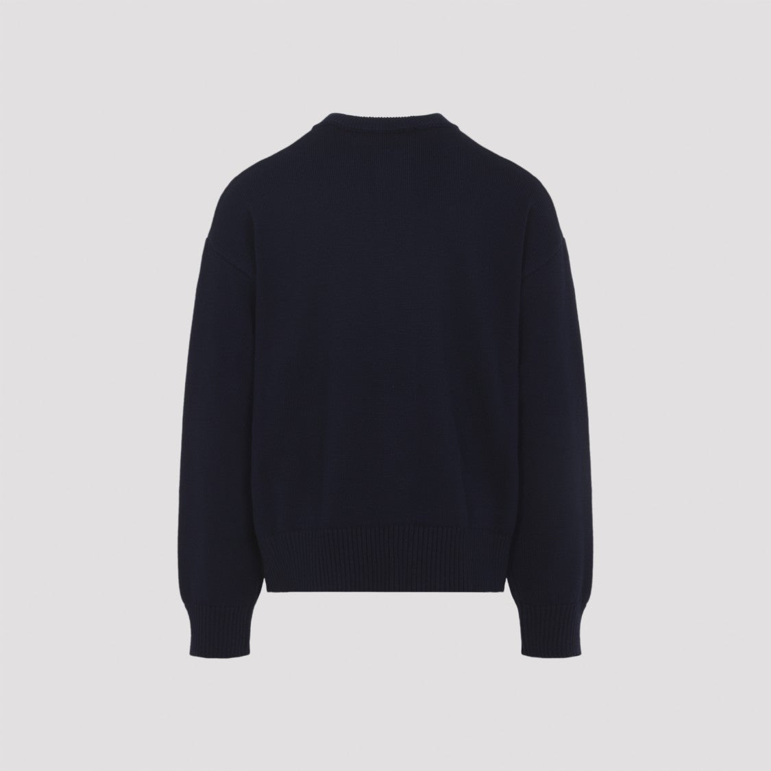 Ami Paris Blue Virgin Wool And Cotton Cardigan