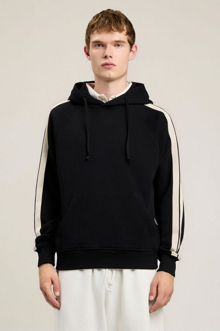 Palm Angels Black Cotton Printed Hoodie