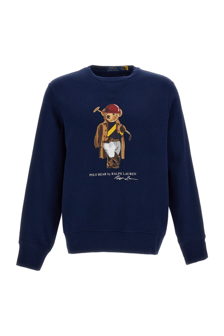 Polo Ralph Lauren Classic Solid Blue Sweater With Crew Neckline