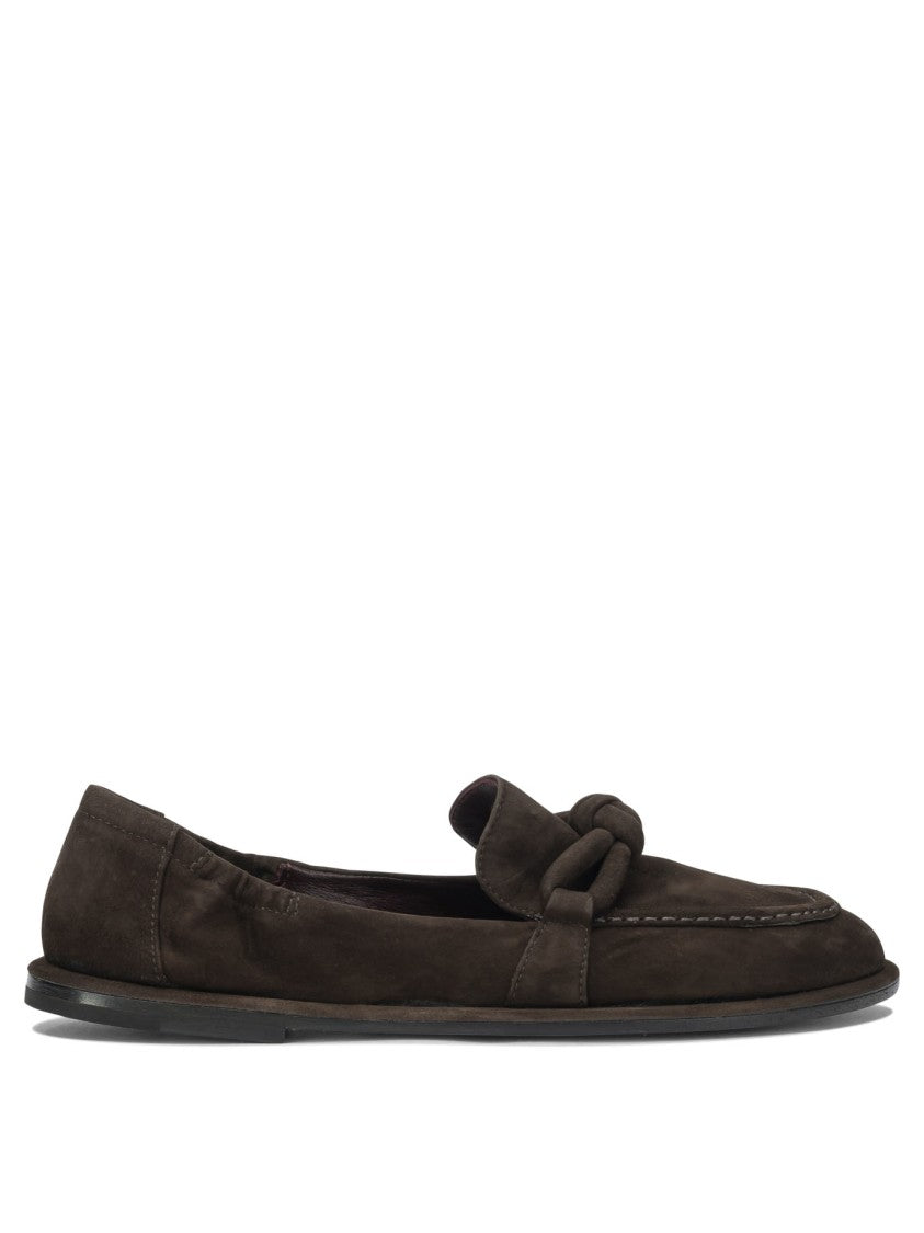 Pomme D'or Classic Moccasin Loafers With Decorative Knotted Strap