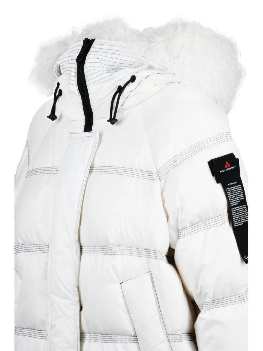 Peuterey Babol Mqe Down Jacket With Fur-Trimmed Hood And Zip Closure