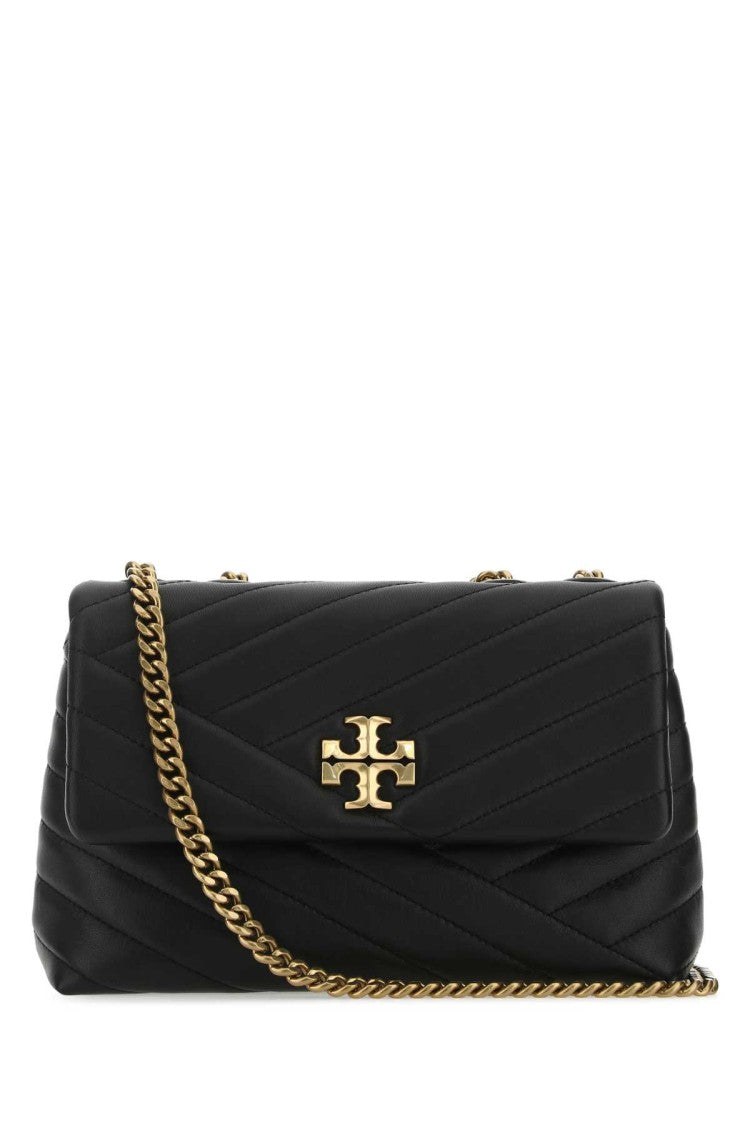 Tory Burch Black Leather Small Kira Shoulder Bag