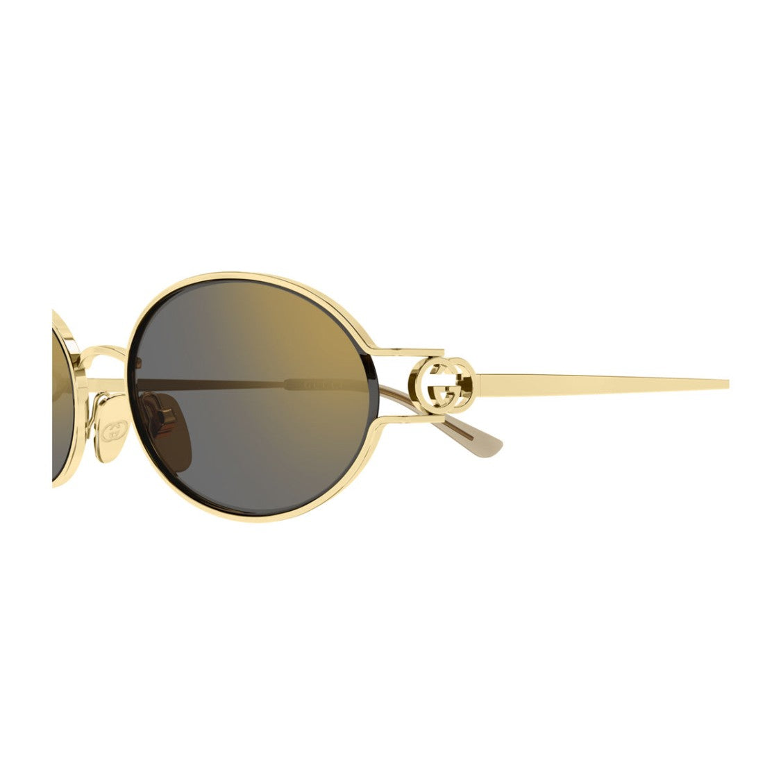 Gucci Gold Gg2233s Linea Emblem Metal Sunglasses