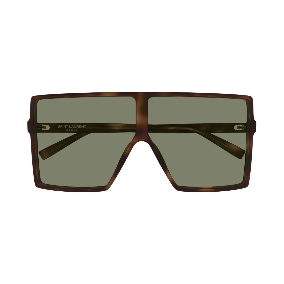 Saint Laurent Oversized Square Sunglasses With Tortoiseshell Design