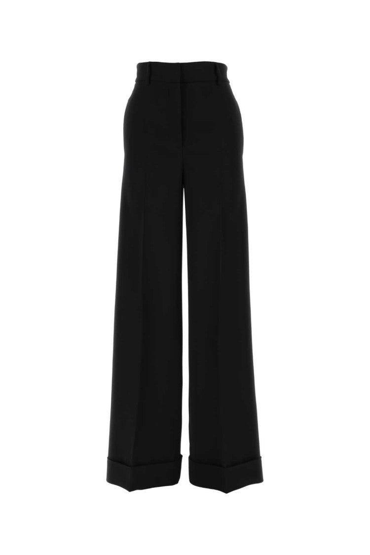 Moschino Black Crepe Wide-Leg Pant