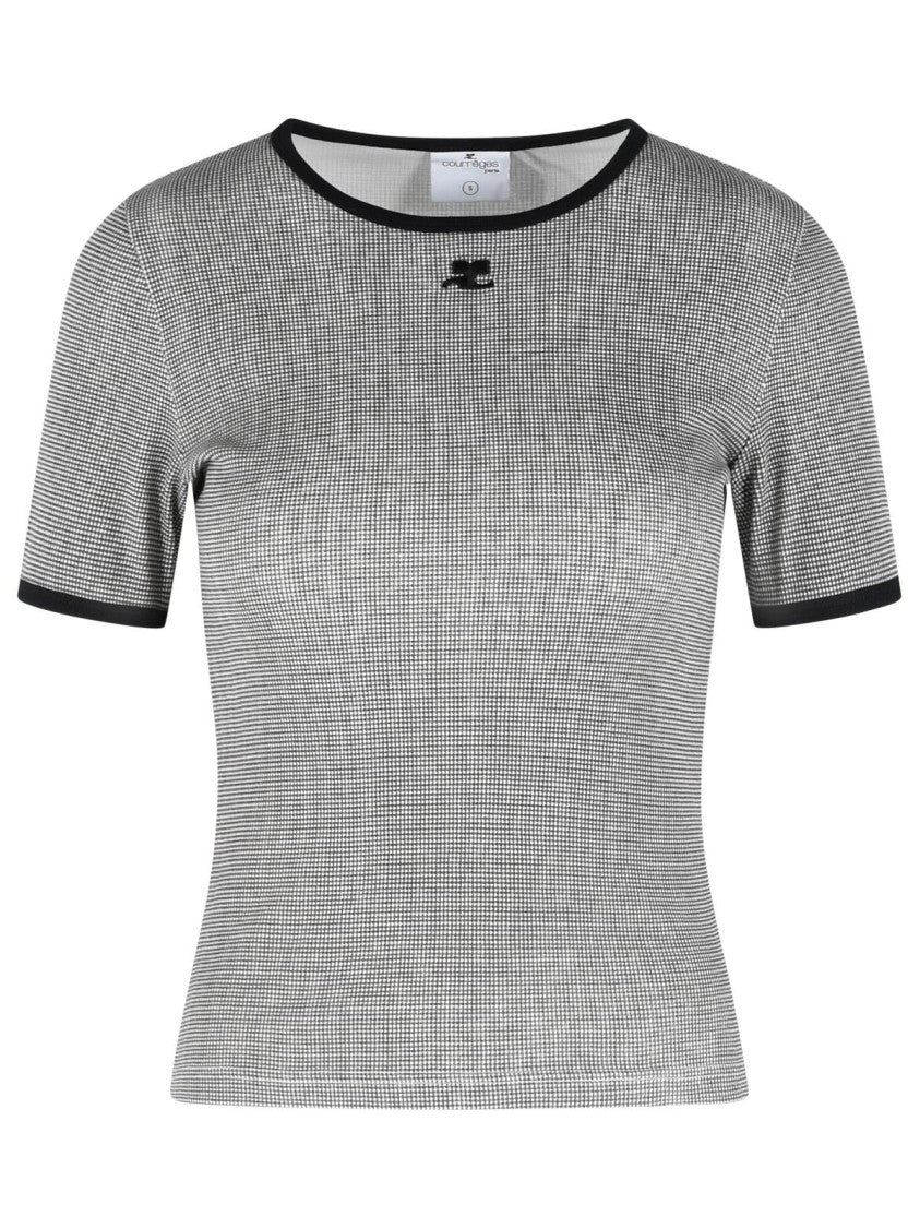 Courrèges Gray Cotton T-Shirt