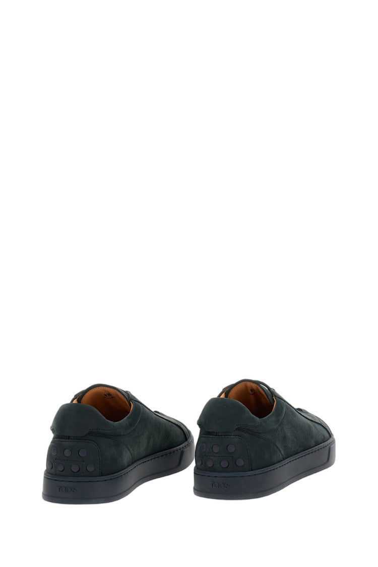 Tod's Blue Nabuk Velvet Calfskin Nubuck Sneakers