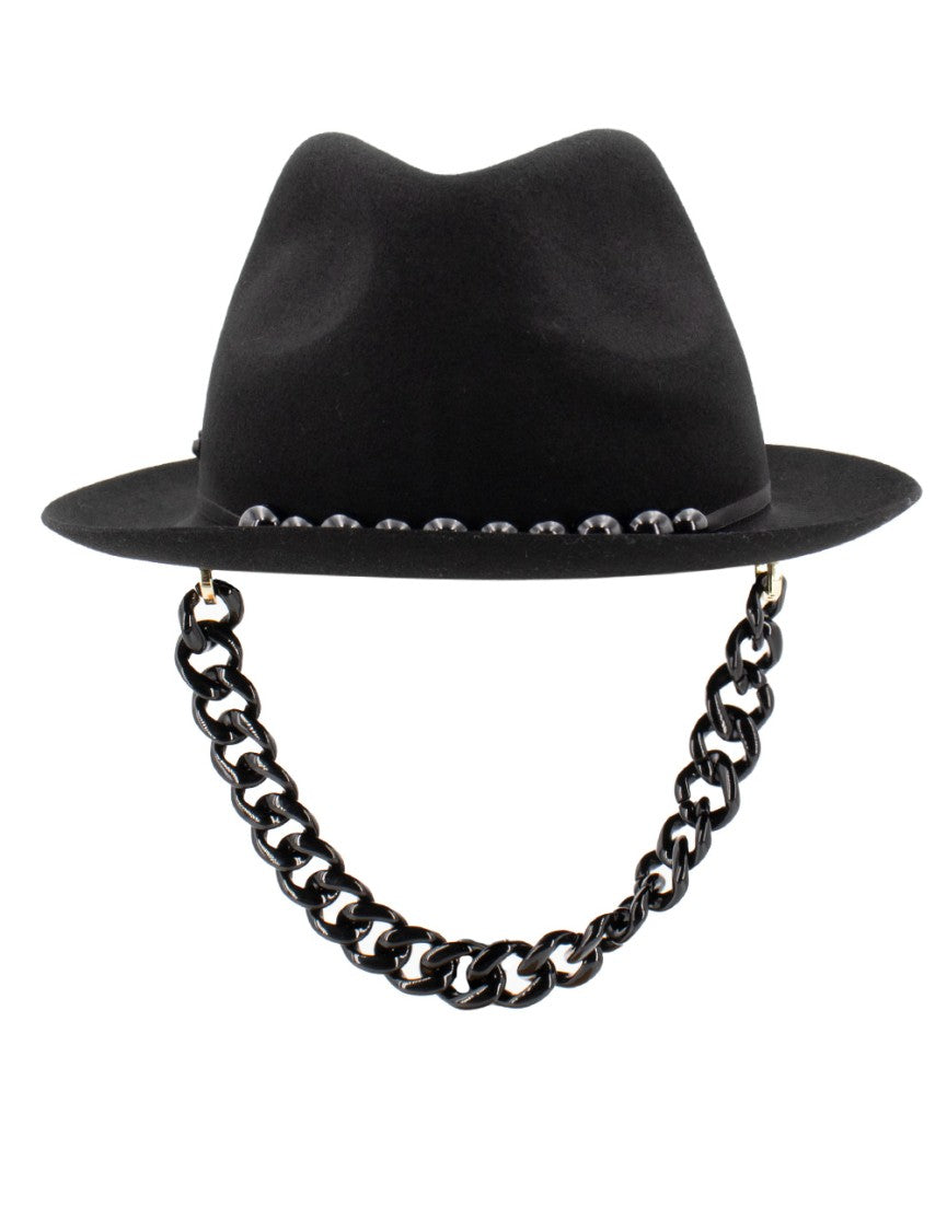 Borsalino Black Wool Hat