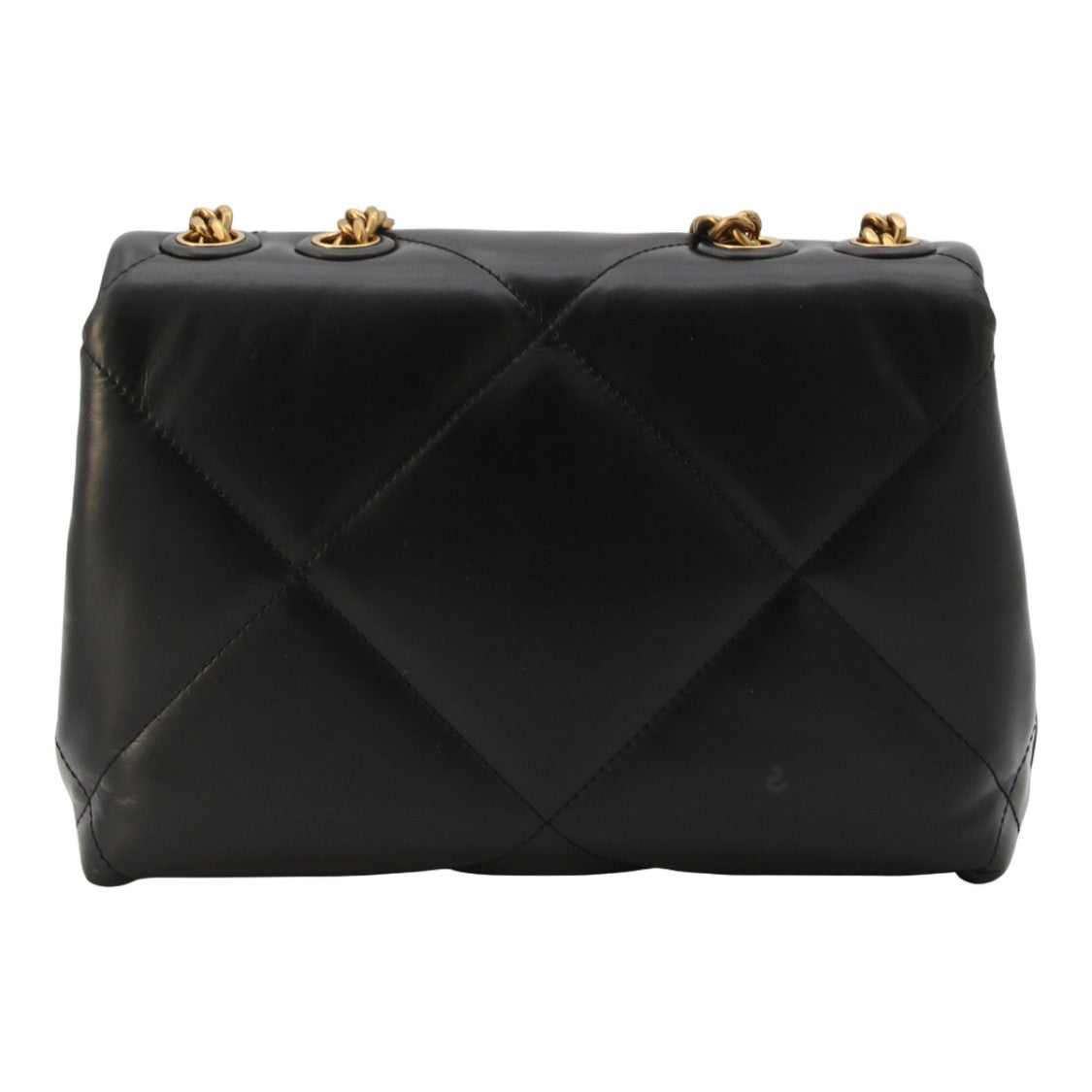 Tory Burch Quilted Black Bag With Gold Chain Strap