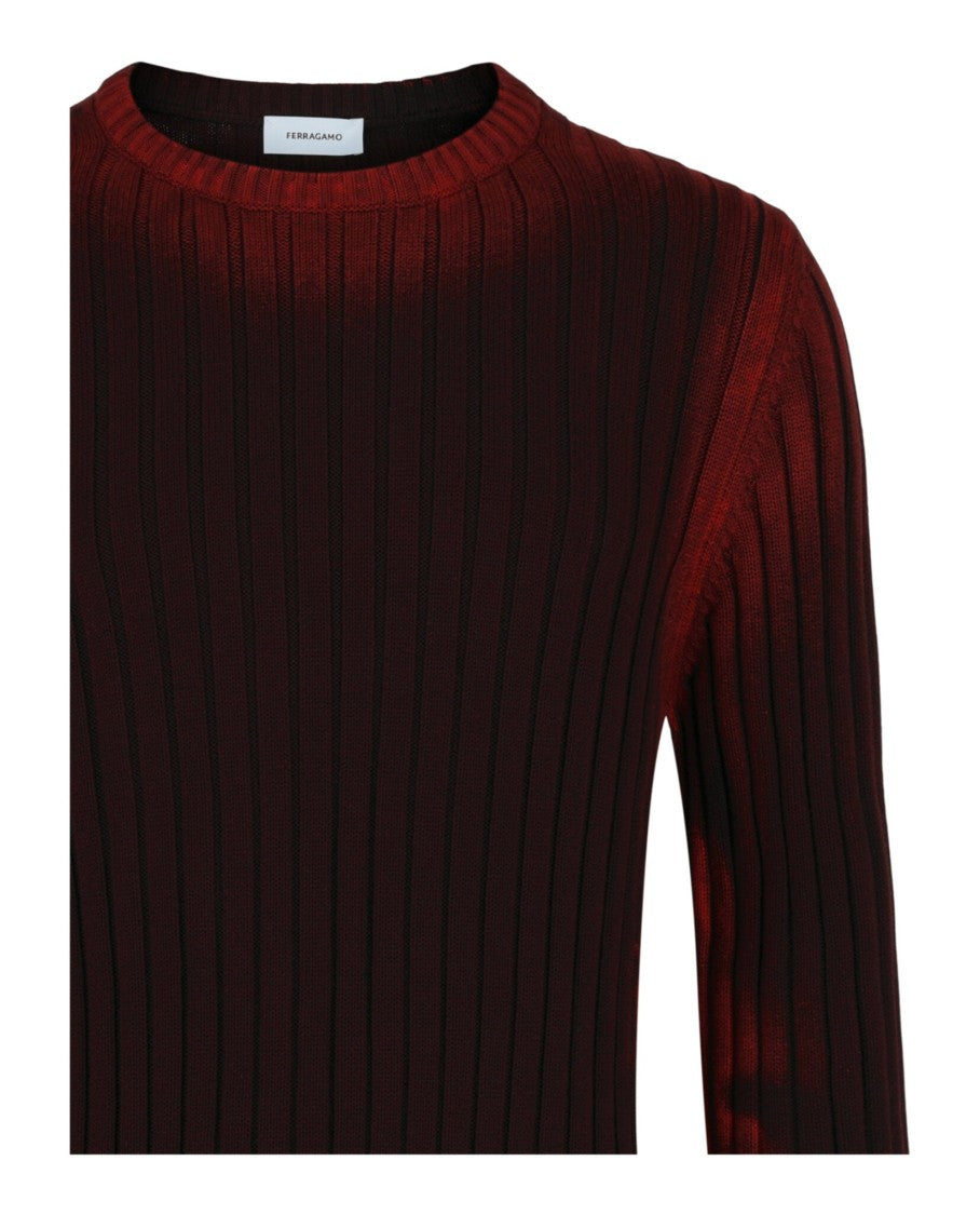 Ferragamo Tie-Dye Ribbed Sweater