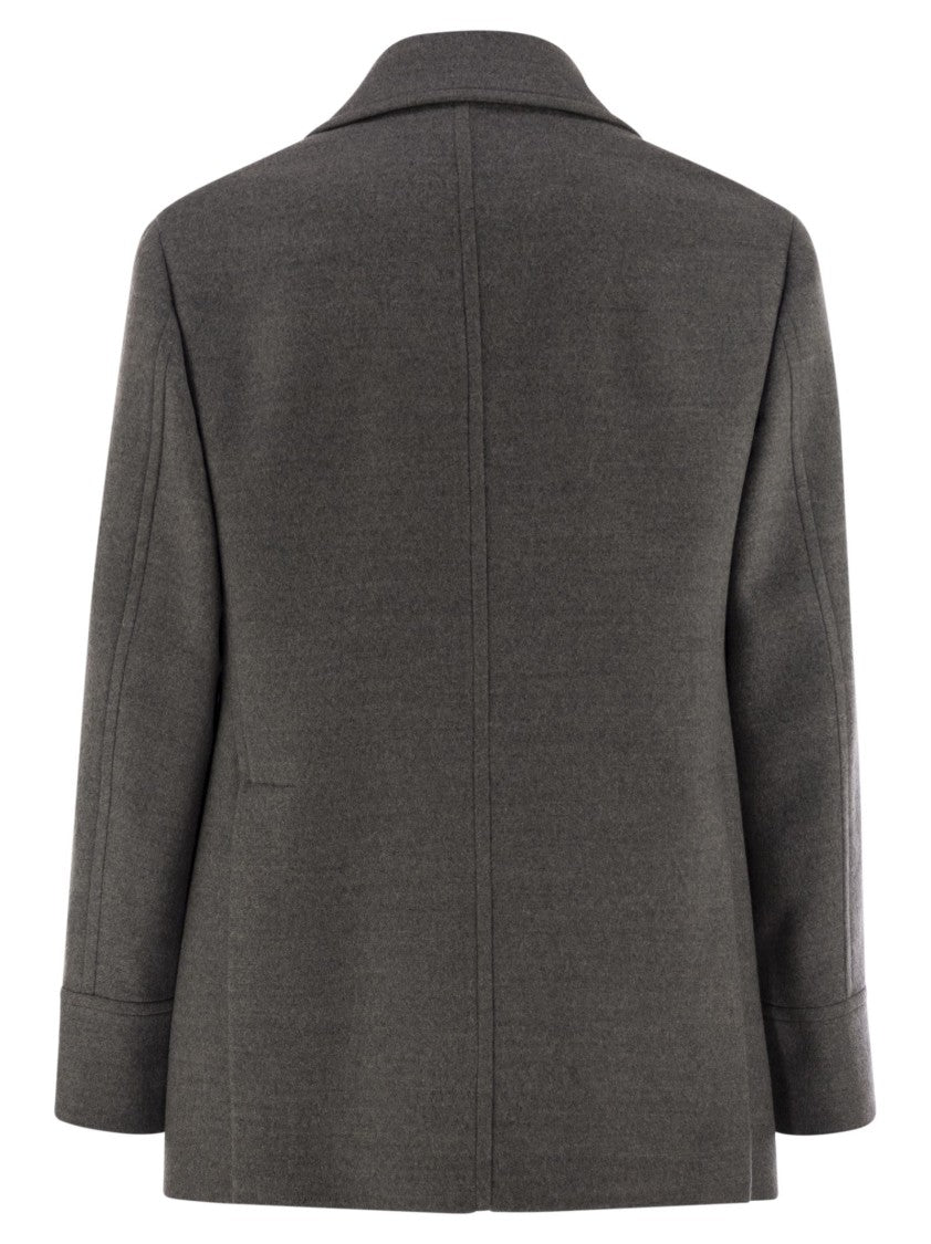 Brunello Cucinelli One-And-A-Half-Breasted Wool Coat
