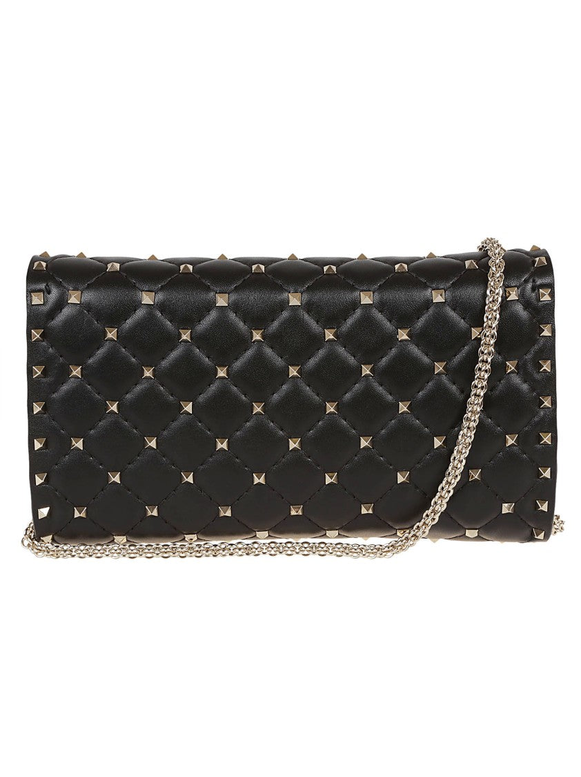 Valentino Garavani Quilted Rockstud Spike Shoulder Bag In Soft Lamb Nappa