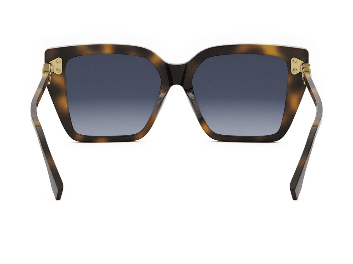 Fendi Tortoiseshell Fe40161f Acetate Square Sunglasses