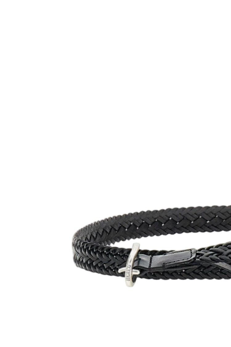 Hereu Black Braided Leather Belt