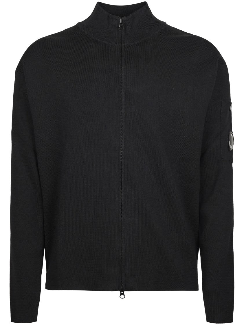 C.P. Company Cotton Sea Island Zipped Lens Cardigan