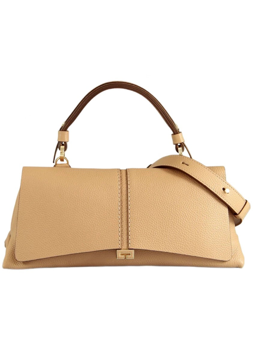 Loristella Brown Kendall Pebbled Leather Handbag