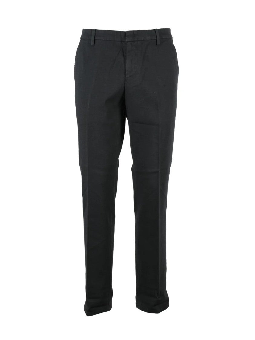 Dondup Grey Spiritissimo Tailored Stretch Cotton Trousers