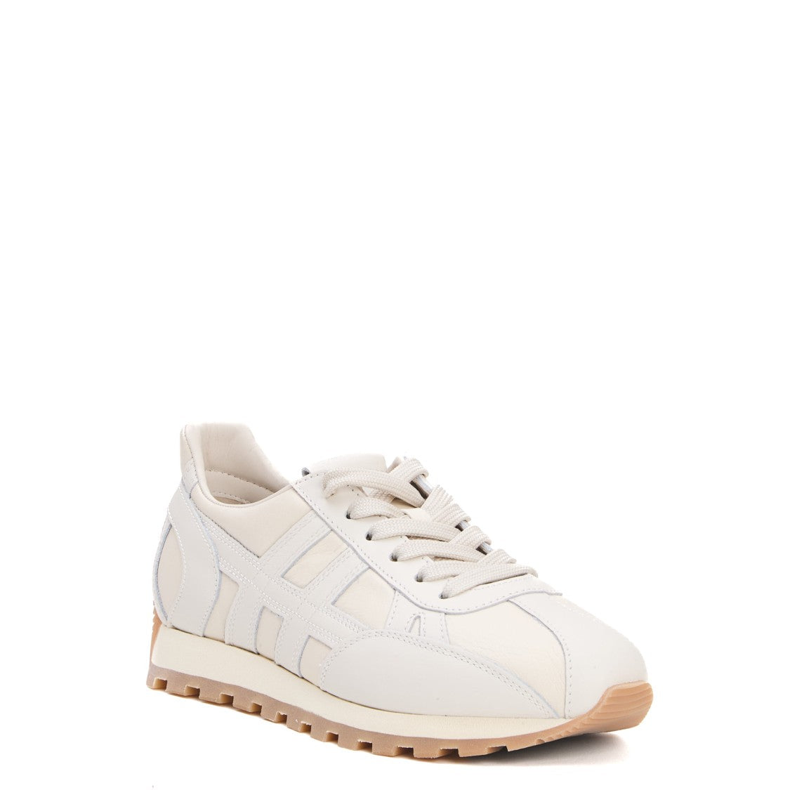 Hogan Running 86R Leather Yogurt Sneakers