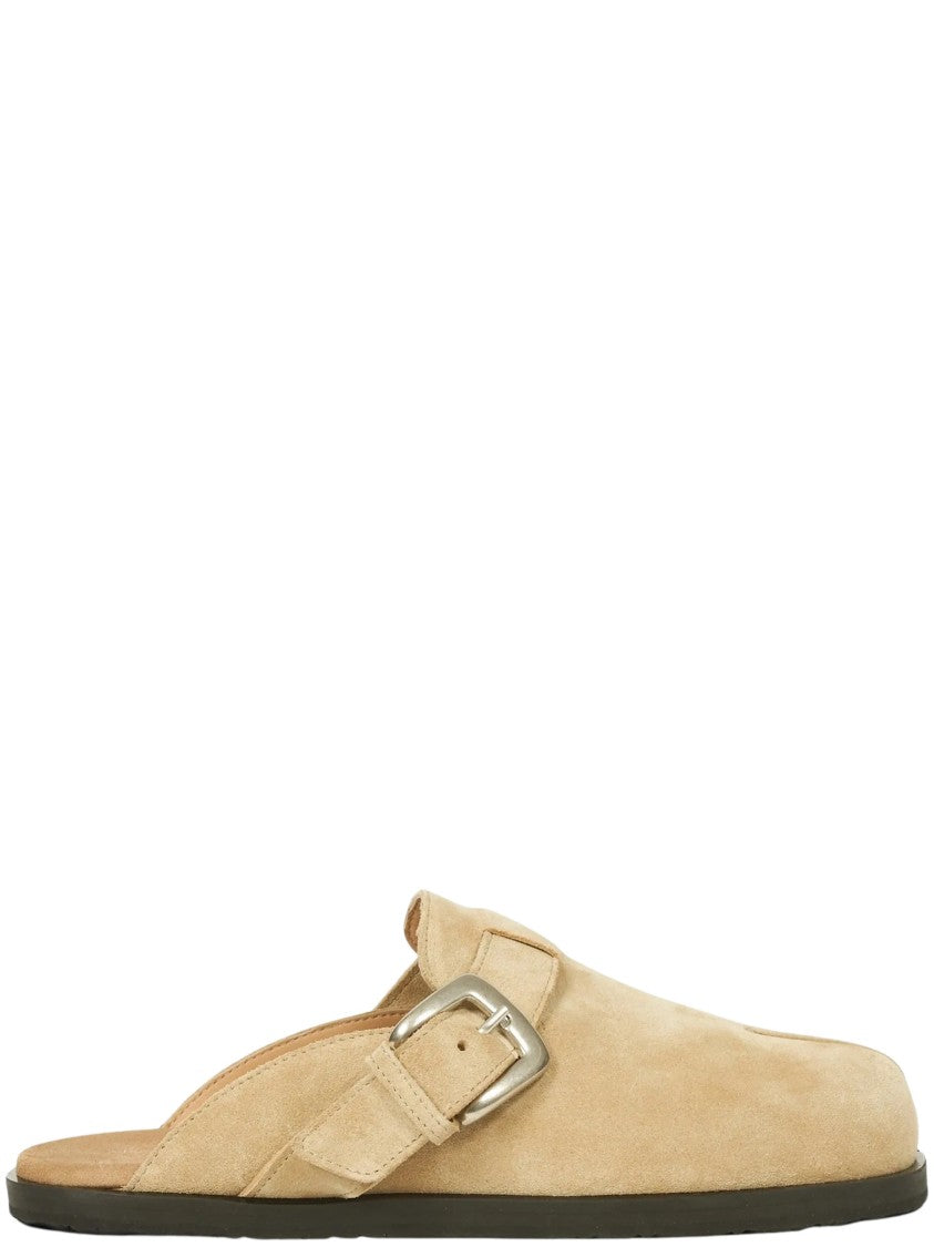 Maison Margiela Tabi Buckle-Fastening Suede Mules