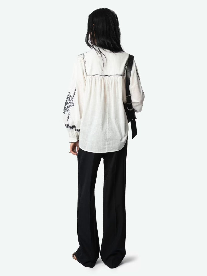 Zadig & Voltaire Loose-Fitting Blouse With Voluminous Sleeves