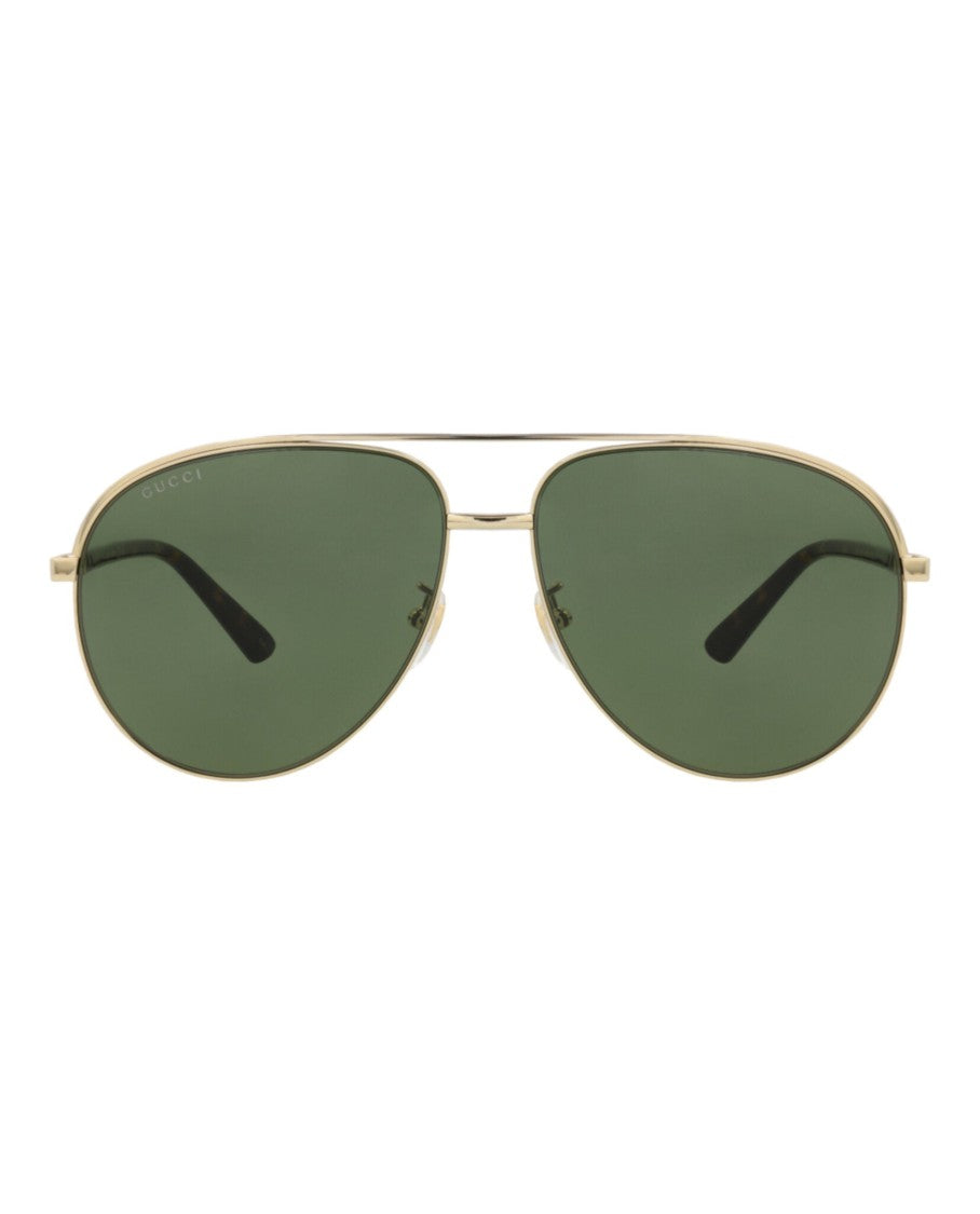 Gucci Aviator-Frame Metal Sunglasses