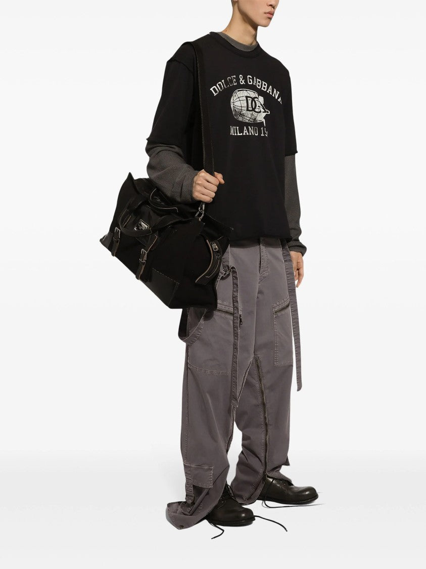Dolce & Gabbana Dark Grey Refined Fine-Knit Pullover