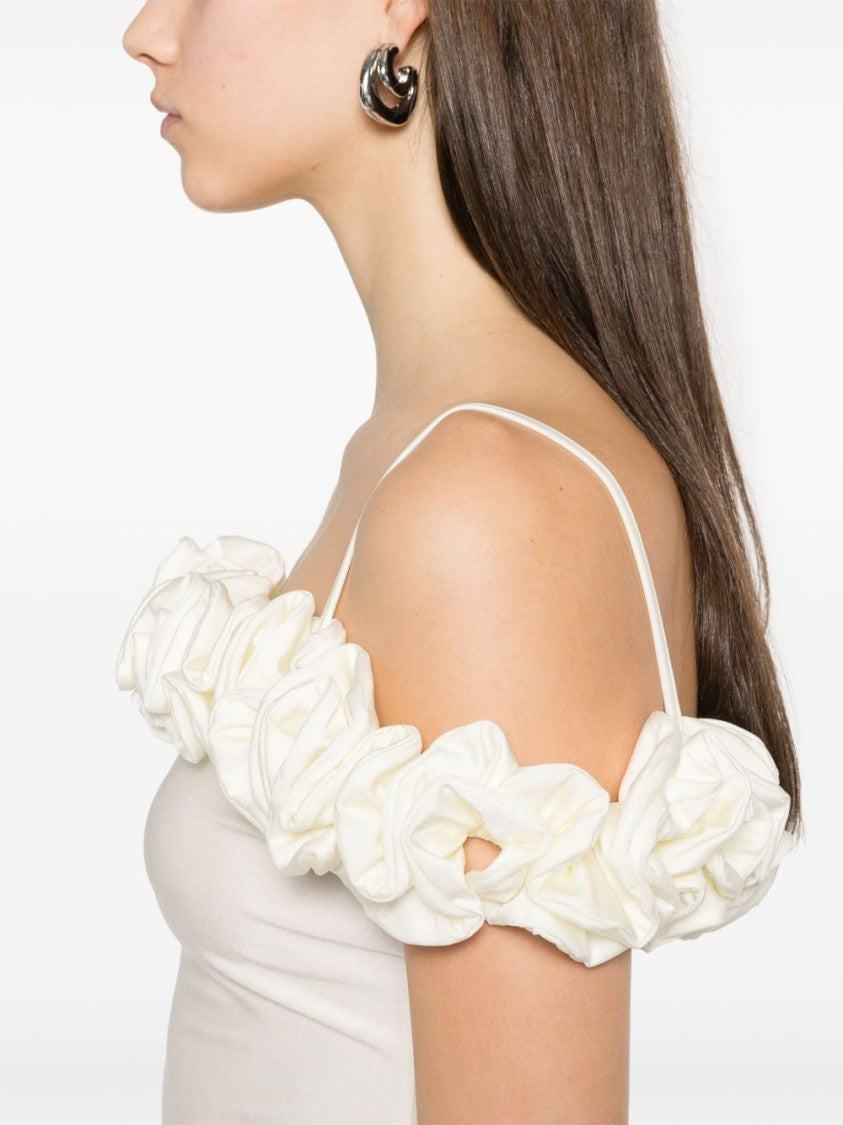 Coperni White Spaghetti Strap Side Slit Top