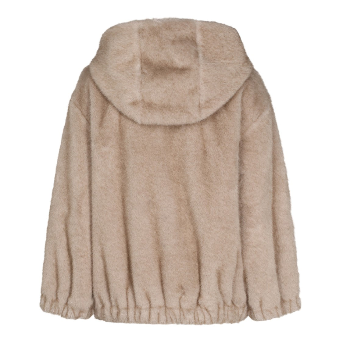Antonelli Firenze Plush Hooded Elasticized Faux Fur Coat