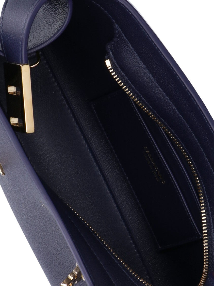 Ferragamo Blue Hug Calf Leather Mini Bag