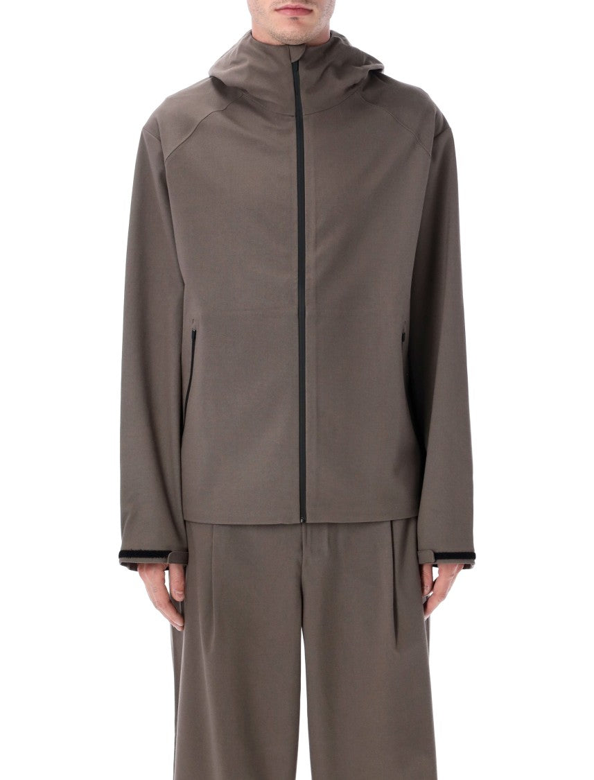 Hiking Patrol Waypoint Texture Hooded Jacket