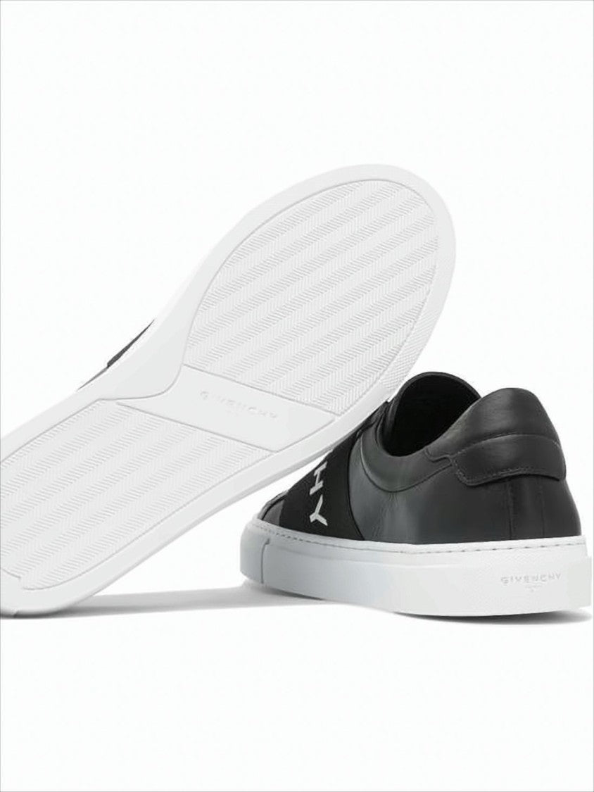 Givenchy Calf Leather Slip-On Sneakers With Bold Elastic Band