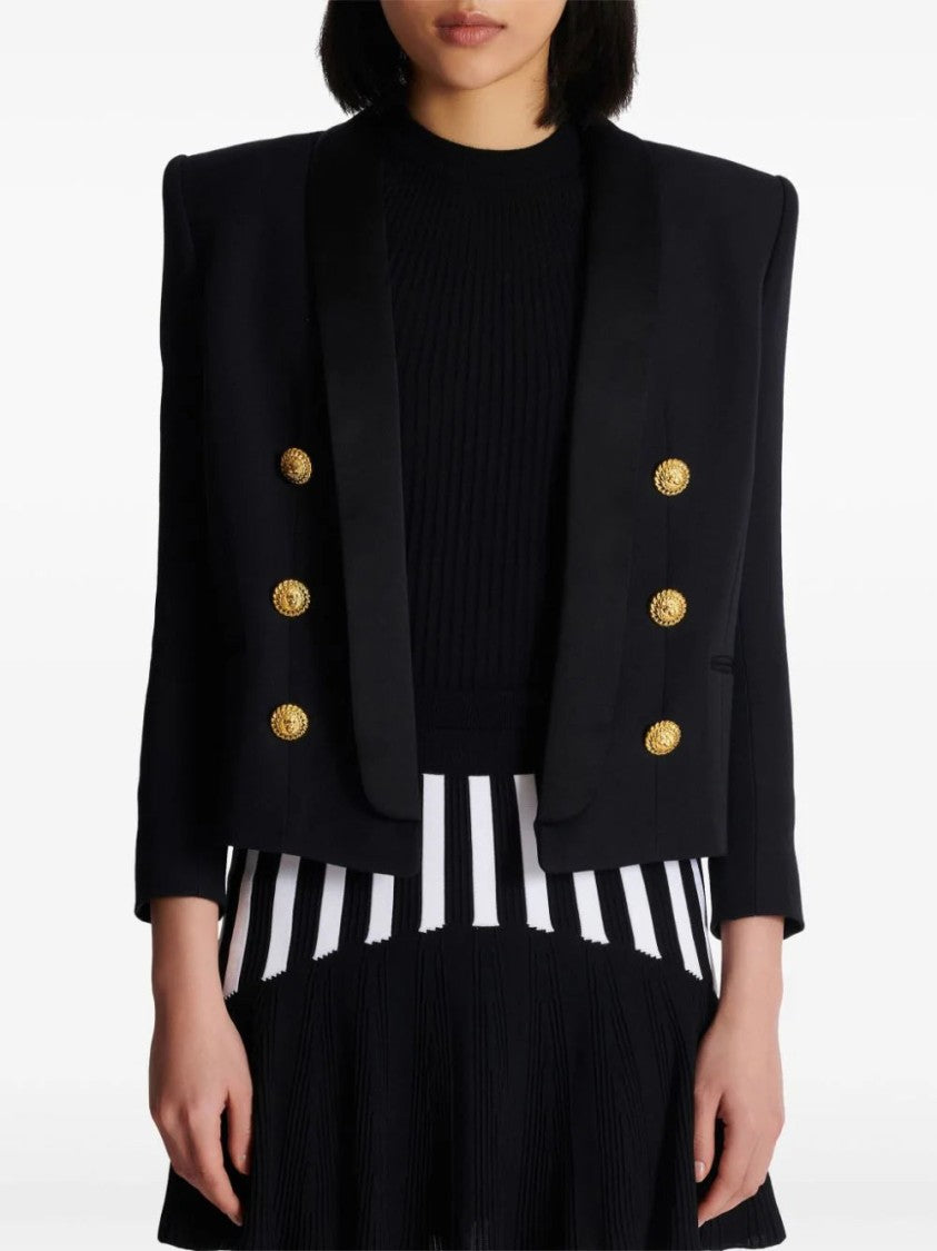 Balmain Double-Breasted Wool Blazer