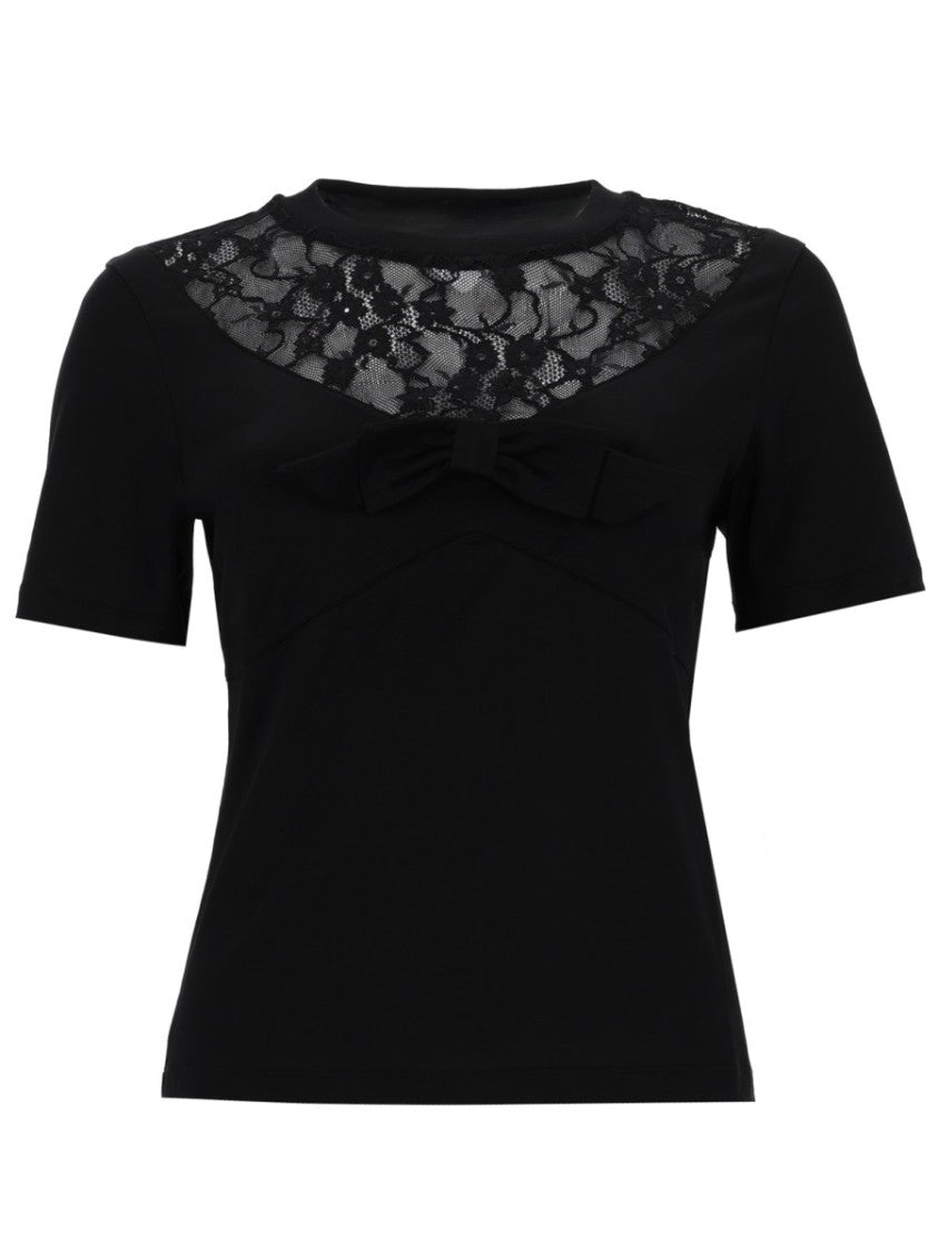 Nina Ricci Fitted Lace Insert Bow Top