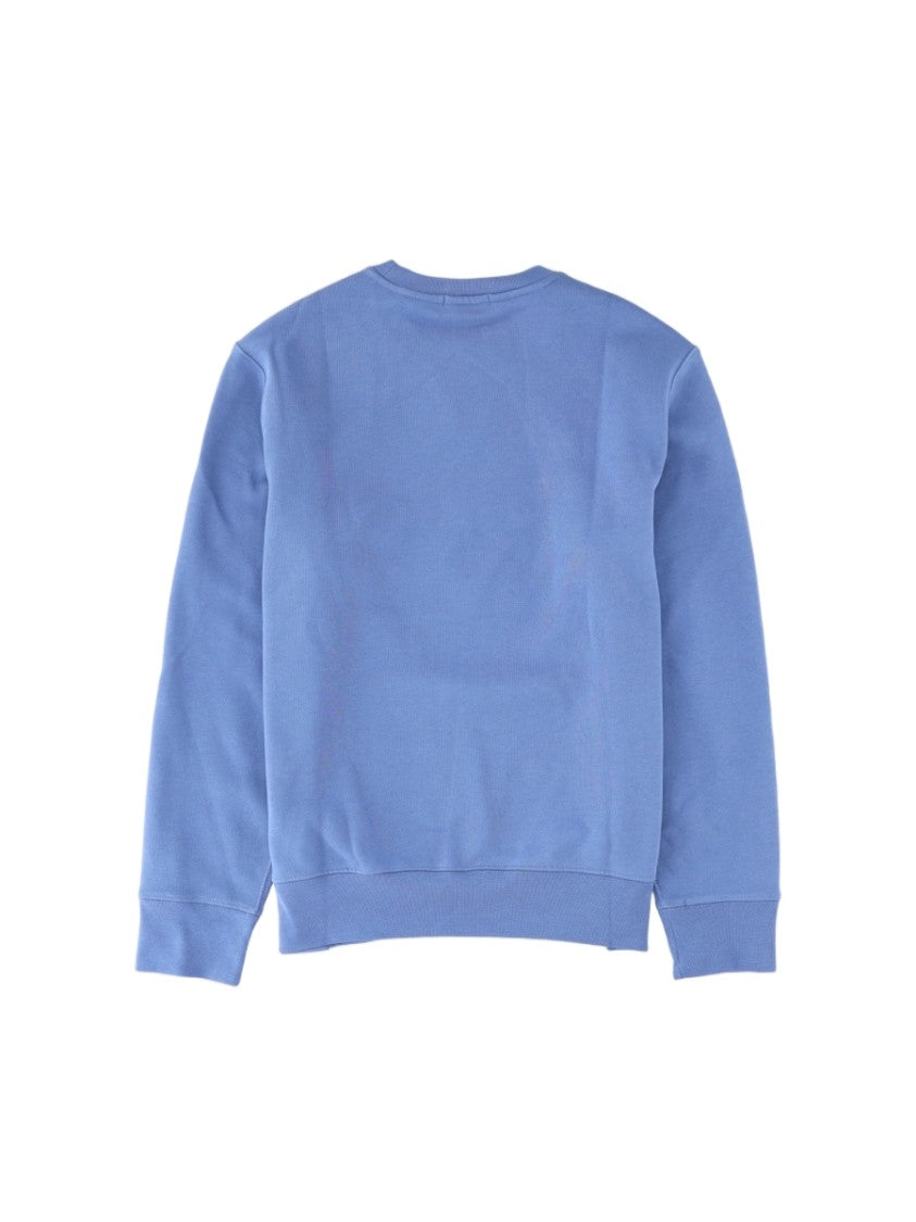 Polo Ralph Lauren Blue Bear Graphic Printed Cotton-Blend Sweatshirt