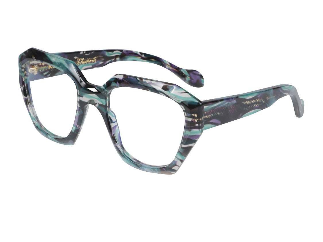 Kador Marilyn/K-V Marbled Oversized Geometric Eyeglasses