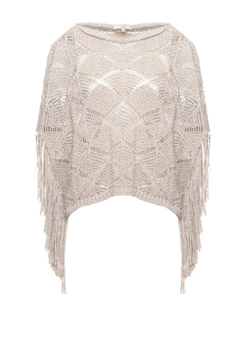 Antonelli Firenze Beige Brionia Sequined Cut-Out Sweater