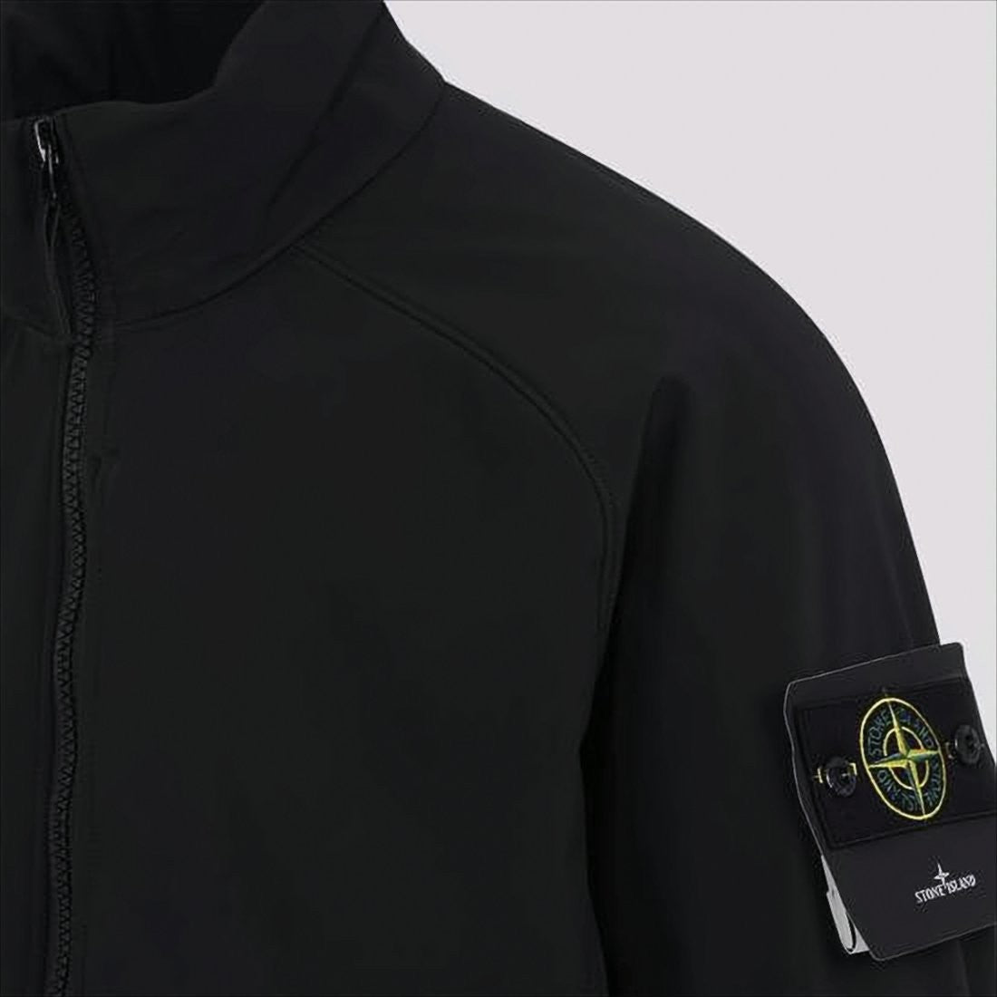 Stone Island High-Collar Jacket With Distinctive Patch