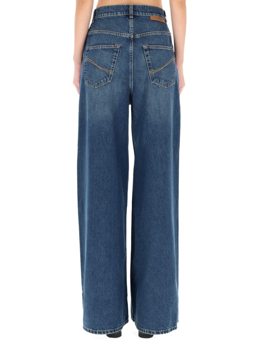 Stella Mccartney Wide-Leg Blue Denim Jeans