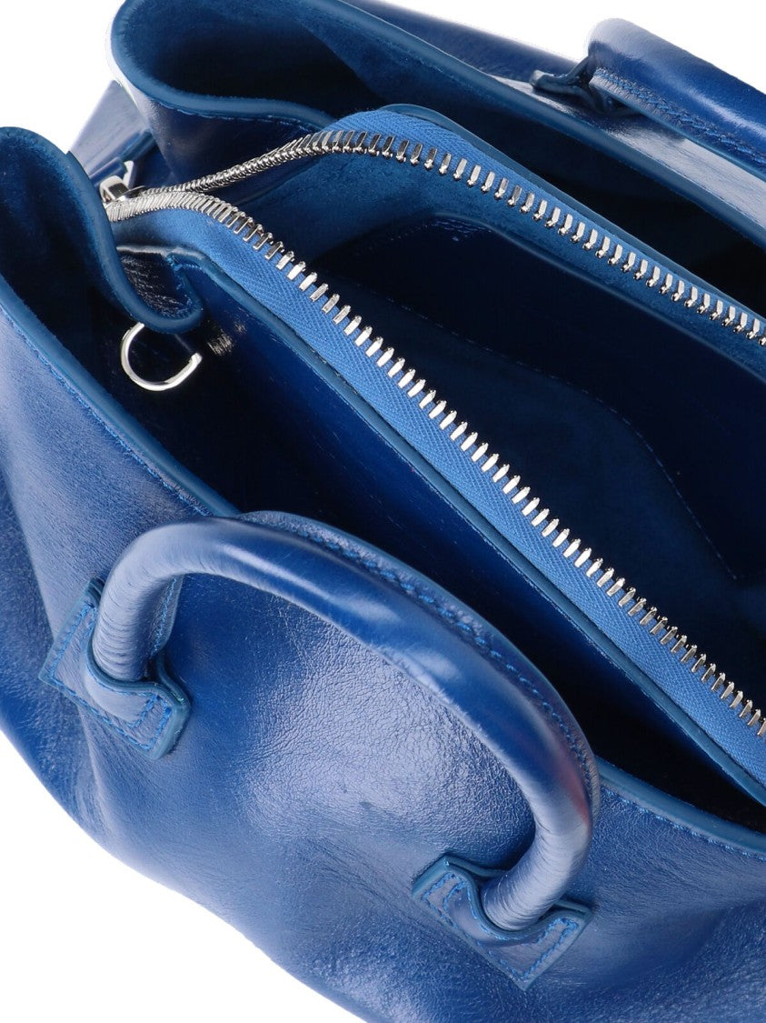 The Attico Crinkled Effect Calf Leather Mini Bag With Adjustable Strap