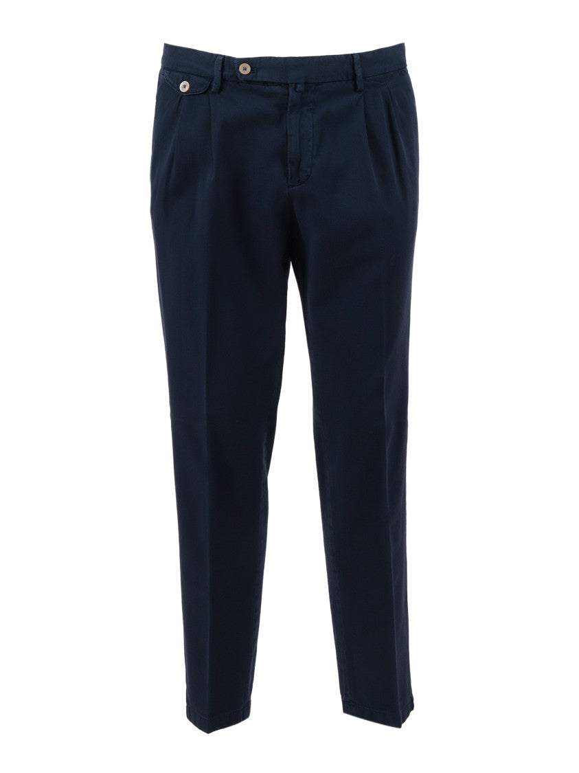 Briglia Blue Tailored Slim Tapered Straight-Leg Pants