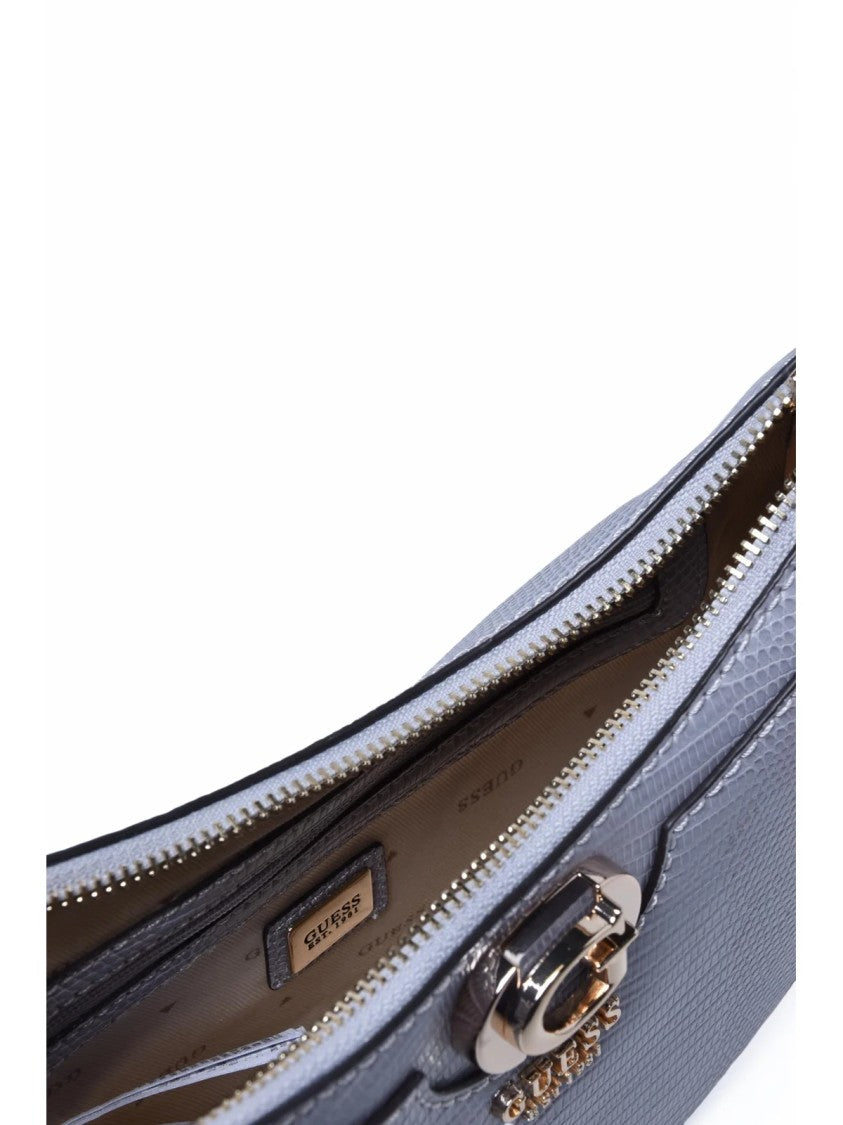 Guess Lavender Polyurethane Crescent Shoulder Bag