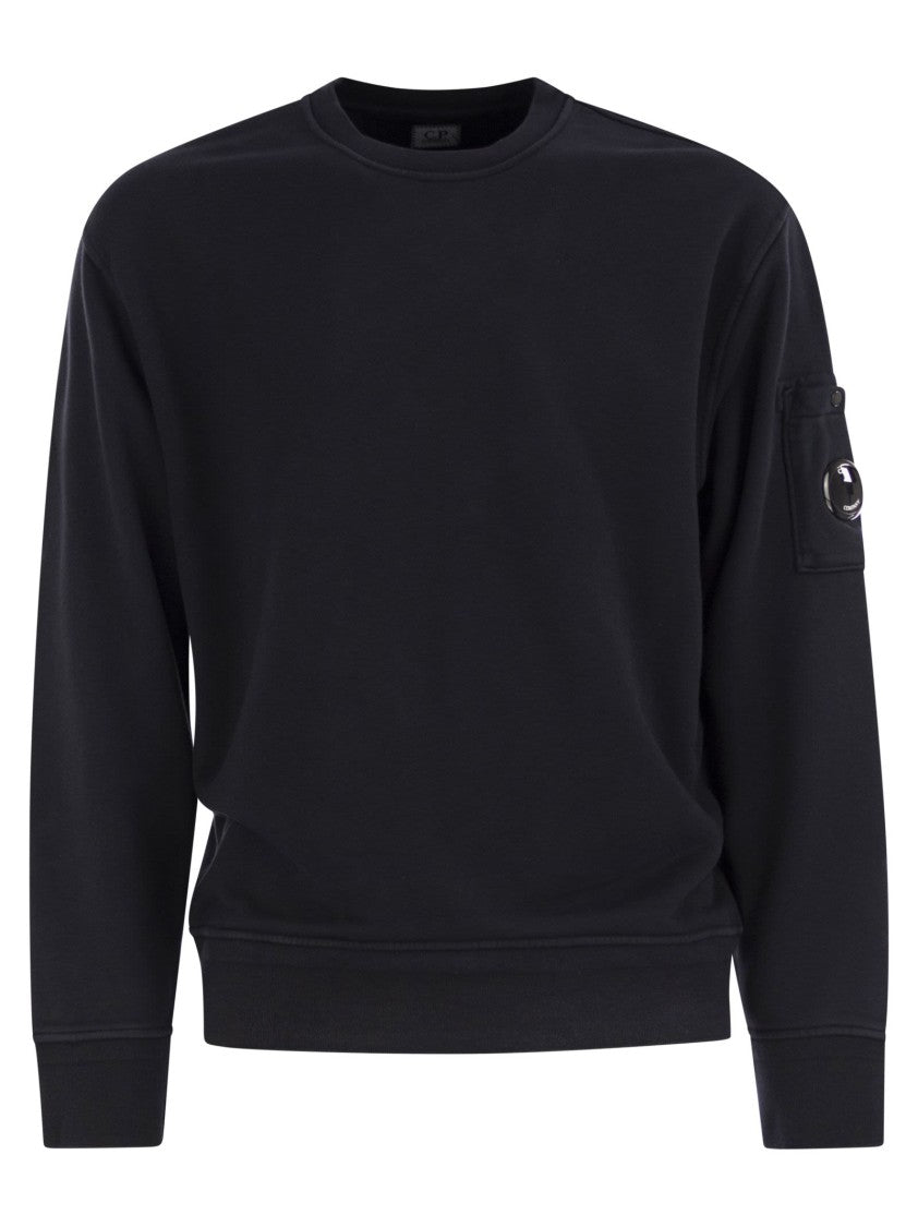 C.P. Company Frosted Cotton Fleece Sweatshirt With Lens Detail