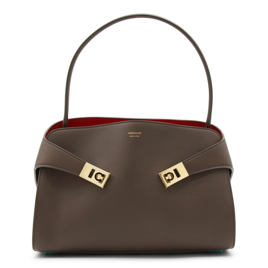 Ferragamo Structured Top Handle Handbag