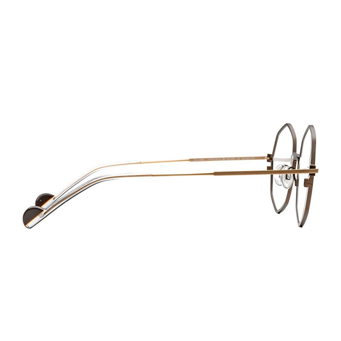 Matttew Brown Silver Titanium Geometric Sunglasses