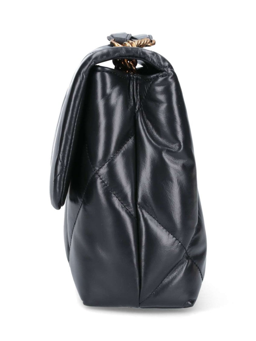 Tory Burch Black Kira Diamond Quilted Shoulder Bag