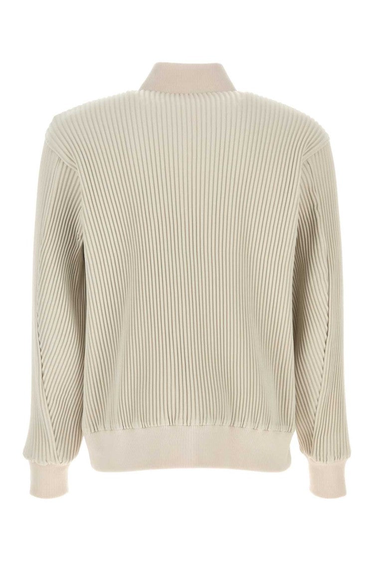 Homme Plissé Issey Miyake Ivory Polyester Bomber Jacket